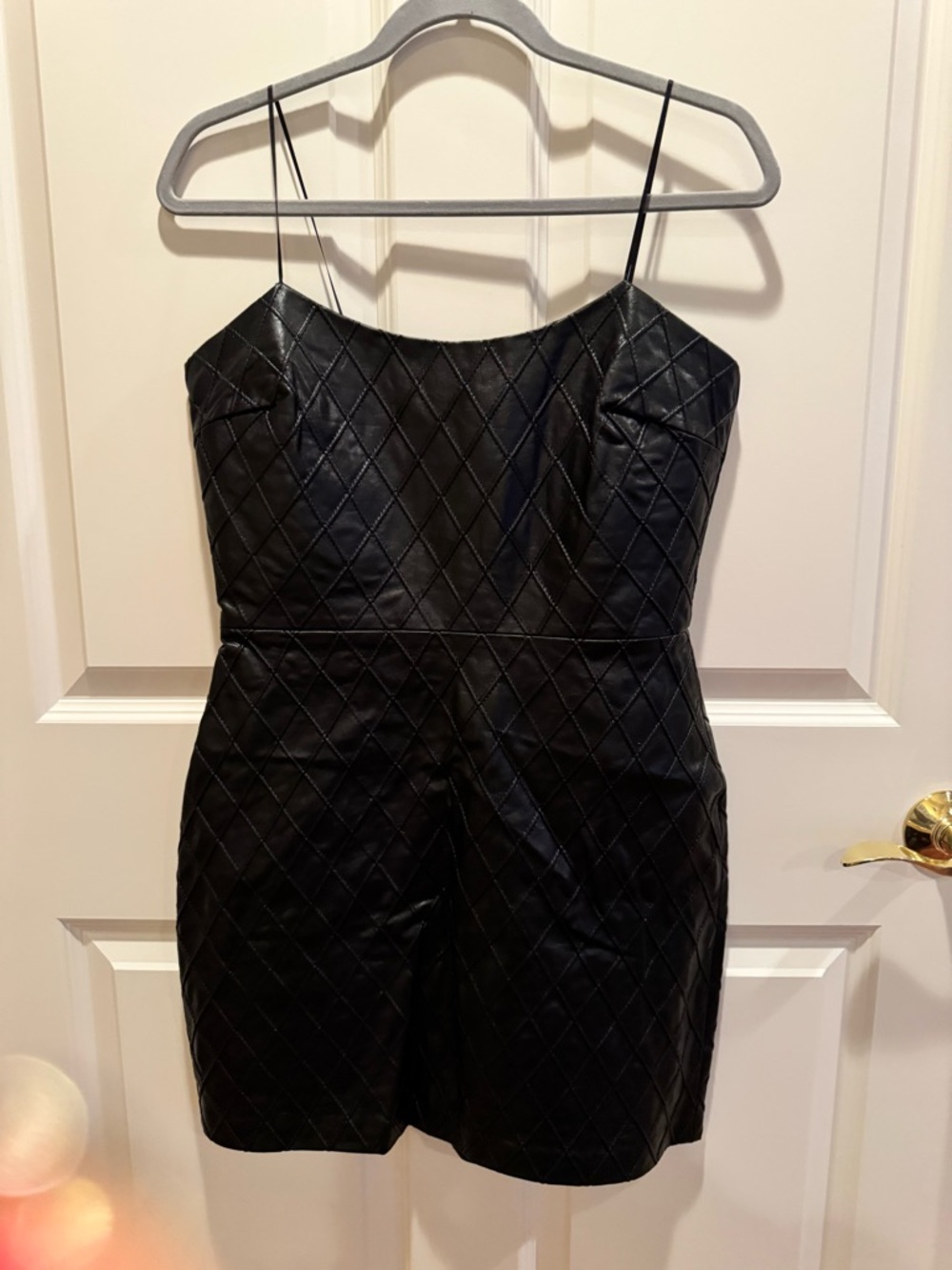 Amanda Uprichard Keisha Strapless Quilted Black Mini Dress - Picture 4 of 4